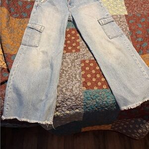 GAP Light Wash Flare Jeans with Cargo Pockets